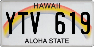 HI license plate YTV619