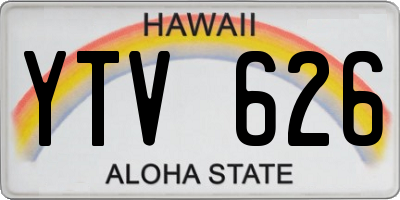 HI license plate YTV626