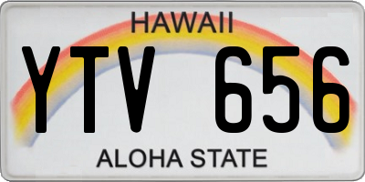 HI license plate YTV656