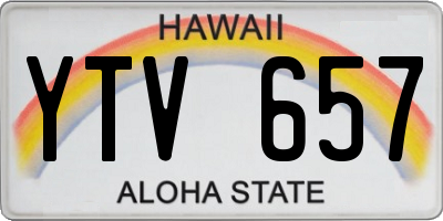 HI license plate YTV657