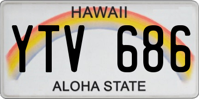 HI license plate YTV686