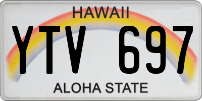 HI license plate YTV697