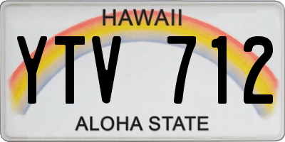 HI license plate YTV712