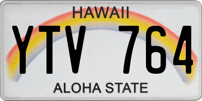 HI license plate YTV764
