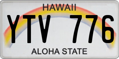 HI license plate YTV776