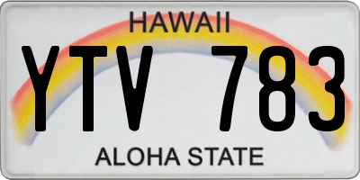 HI license plate YTV783