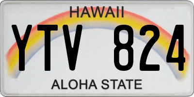 HI license plate YTV824