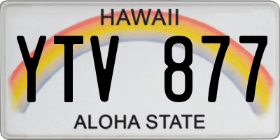 HI license plate YTV877