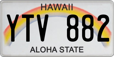 HI license plate YTV882
