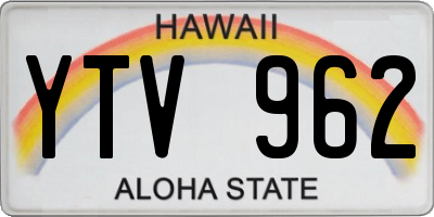 HI license plate YTV962