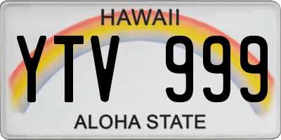 HI license plate YTV999
