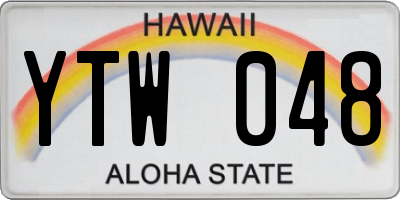 HI license plate YTW048