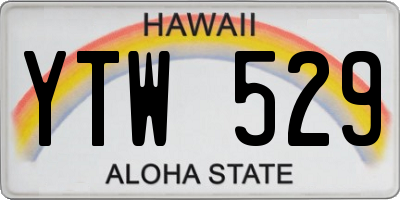 HI license plate YTW529