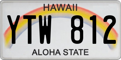 HI license plate YTW812