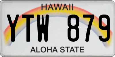 HI license plate YTW879