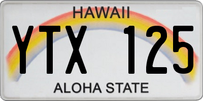 HI license plate YTX125