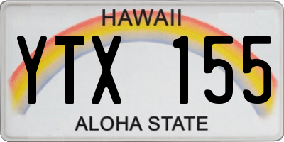 HI license plate YTX155