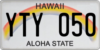 HI license plate YTY050