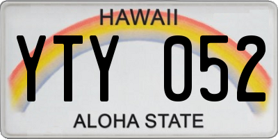 HI license plate YTY052