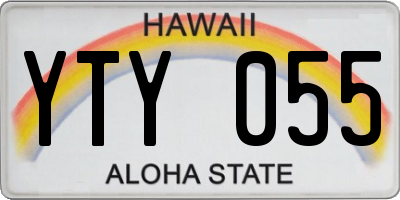 HI license plate YTY055