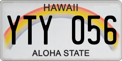 HI license plate YTY056