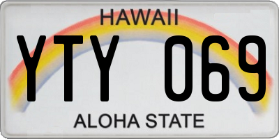 HI license plate YTY069