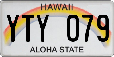 HI license plate YTY079