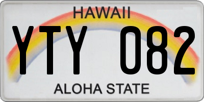 HI license plate YTY082