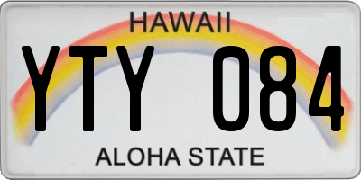 HI license plate YTY084