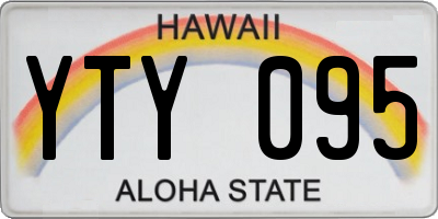 HI license plate YTY095
