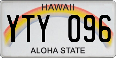 HI license plate YTY096