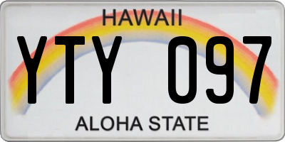 HI license plate YTY097