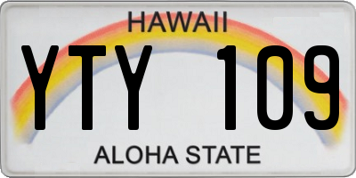 HI license plate YTY109