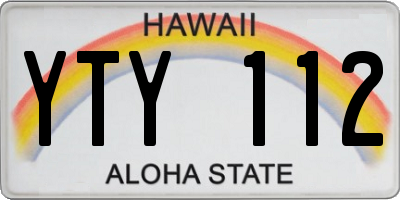 HI license plate YTY112