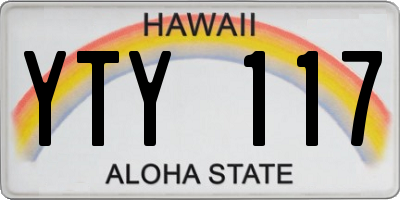 HI license plate YTY117