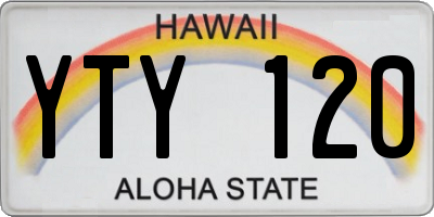HI license plate YTY120