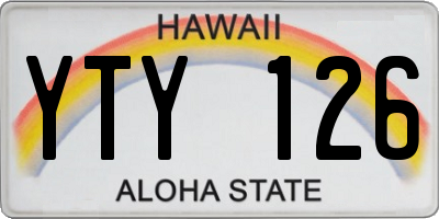 HI license plate YTY126