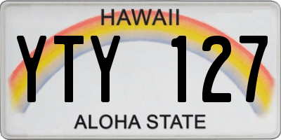 HI license plate YTY127
