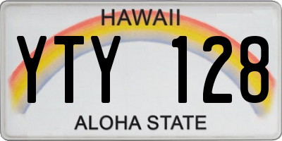 HI license plate YTY128