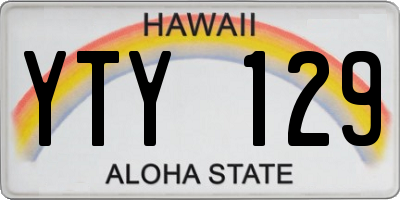 HI license plate YTY129