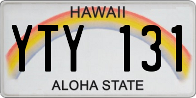 HI license plate YTY131