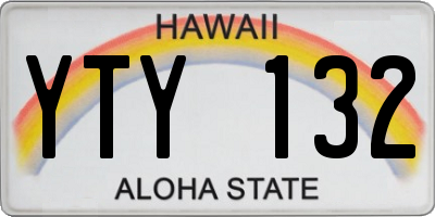 HI license plate YTY132