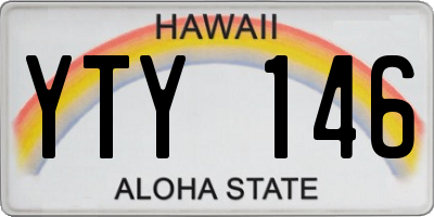 HI license plate YTY146