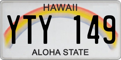 HI license plate YTY149