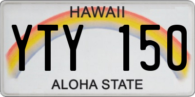 HI license plate YTY150