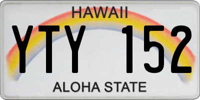 HI license plate YTY152