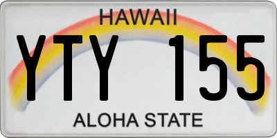 HI license plate YTY155