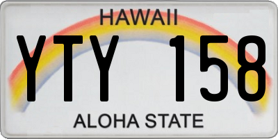 HI license plate YTY158