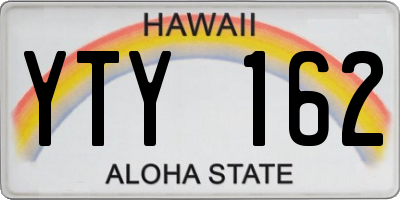 HI license plate YTY162