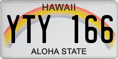 HI license plate YTY166
